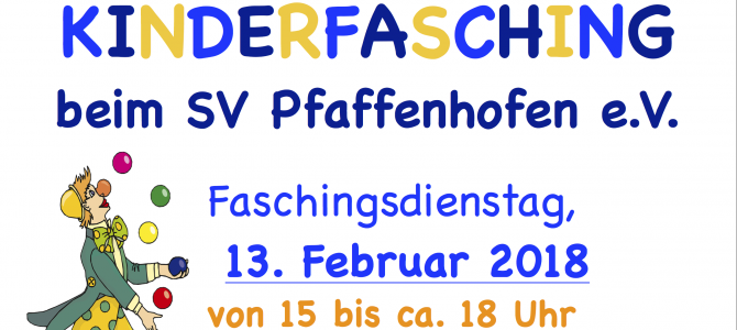 Kinderfasching am Faschingsdienstag